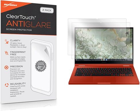 واقي شاشة BoxWave متوافق مع هاتف Samsung Galaxy Chromebook 2 - ClearTouch مضاد للتوهج (عبوتان)، طبقة رقيقة غير لامعة مضادة لبصمات الأصابع in Kuwait