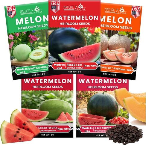Fruit Seeds, Watermelon Seeds, Melon Seeds, Fruit Seeds for Planting, Sweet Watermelon Seeds for Planting, Cantaloupe Seeds, Sugar Baby, Black Diamond, Charleston Grey, Hales Best, Green Honeydew in Saudi Arabia