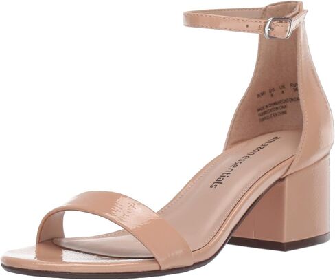 Amazon Essentials Women's Two Strap Heeled Sandal, Ivory, 8.5 in Saudi Arabia