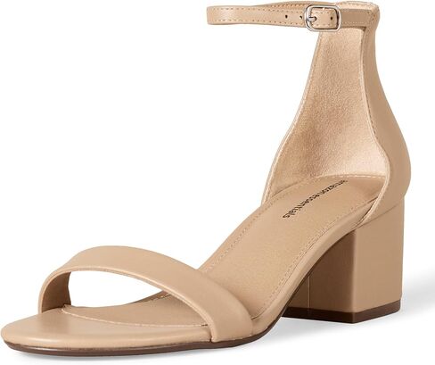 Amazon Essentials Women's Two Strap Heeled Sandal, Ivory, 8.5 in Saudi Arabia