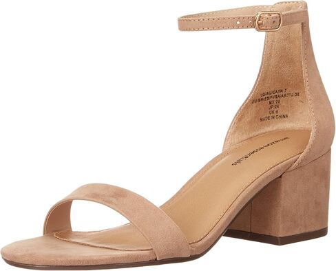 Amazon Essentials Women's Two Strap Heeled Sandal, Ivory, 8.5 in Saudi Arabia