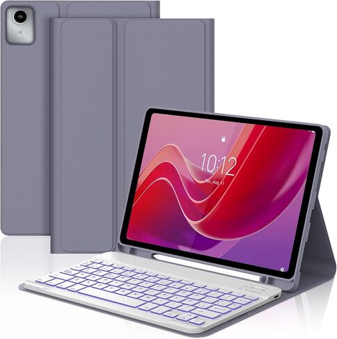 حافظة لوحة مفاتيح لجهاز Lenovo Tab M11 مقاس 11 بوصة 2024، غطاء لوحة مفاتيح قابل للفصل مع حامل قلم لجهاز Lenovo Bluetooth M11 Tablet، حافظة ذكية قابلة للطي مع لوحة مفاتيح لجهاز Tab TB330FU/TB330XU، زوايا متعددة الرؤية، أسود in Saudi Arabia