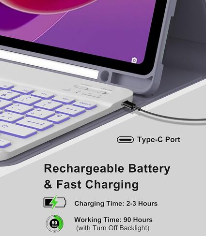 حافظة لوحة مفاتيح لجهاز Lenovo Tab M11 مقاس 11 بوصة 2024، غطاء لوحة مفاتيح قابل للفصل مع حامل قلم لجهاز Lenovo Bluetooth M11 Tablet، حافظة ذكية قابلة للطي مع لوحة مفاتيح لجهاز Tab TB330FU/TB330XU، زوايا متعددة الرؤية، أسود in Saudi Arabia