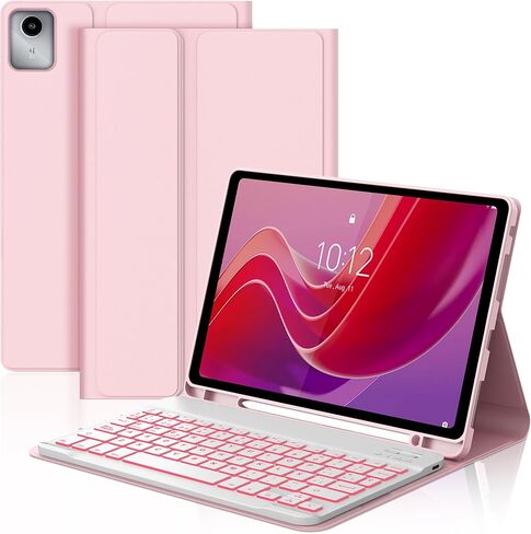 حافظة لوحة مفاتيح لجهاز Lenovo Tab M11 مقاس 11 بوصة 2024، غطاء لوحة مفاتيح قابل للفصل مع حامل قلم لجهاز Lenovo Bluetooth M11 Tablet، حافظة ذكية قابلة للطي مع لوحة مفاتيح لجهاز Tab TB330FU/TB330XU، زوايا متعددة الرؤية، أسود in Saudi Arabia