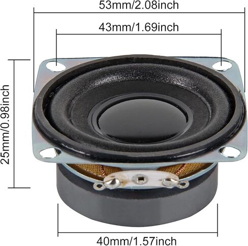 4 قطع 2 بوصة 8Ohm 3W مكبر صوت كامل المدى مكبر صوت ستيريو لاردوينو (مكبر صوت 8 أوم) in Saudi Arabia