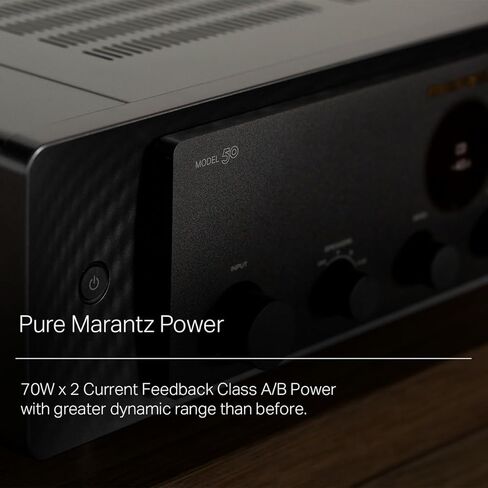 مضخم صوت ستيريو متكامل من Marantz Model 50 Pure تناظري (فضي/ذهبي) (متجدد) (متجدد) in Saudi Arabia