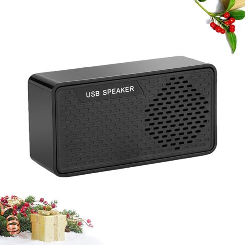 مكبر صوت للكمبيوتر المحمول Vaguelly USB Soundbar مع مضخم صوت صغير، شريط صوت محيطي محمول يعمل بمنفذ USB لأجهزة الكمبيوتر المكتبية، متوافق مع أجهزة 5 فولت تيار مستمر، أسود in Kuwait