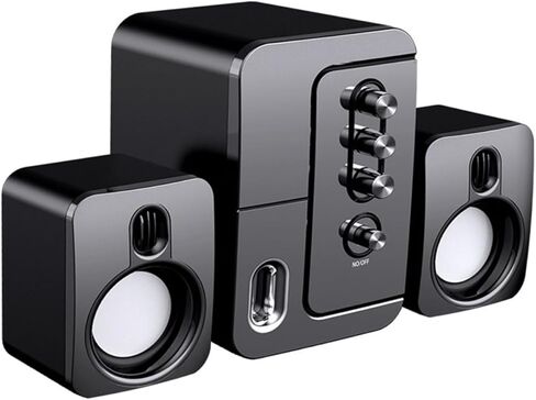 سماعات الكمبيوتر المحمول NOLITOY USB للكمبيوتر المكتبي، صوت محيطي ثلاثي الأبعاد محمول مع صوت جهير، مكبر صوت موسيقي أسود صغير الحجم للاستخدام في المنزل والمكتب in Kuwait