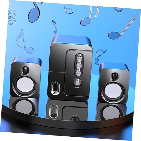 سماعات الكمبيوتر المحمول NOLITOY USB للكمبيوتر المكتبي، صوت محيطي ثلاثي الأبعاد محمول مع صوت جهير، مكبر صوت موسيقي أسود صغير الحجم للاستخدام في المنزل والمكتب in Kuwait