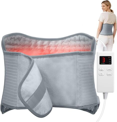 Heating Pad for Cramps and Back Pain Relief, Electric Heat Pad with 6 Heat Levels & 4 Timer Settings, Moist Heating Pad for Neck, Shoulder, Abdomen, Gifts for Women and Men in Saudi Arabia