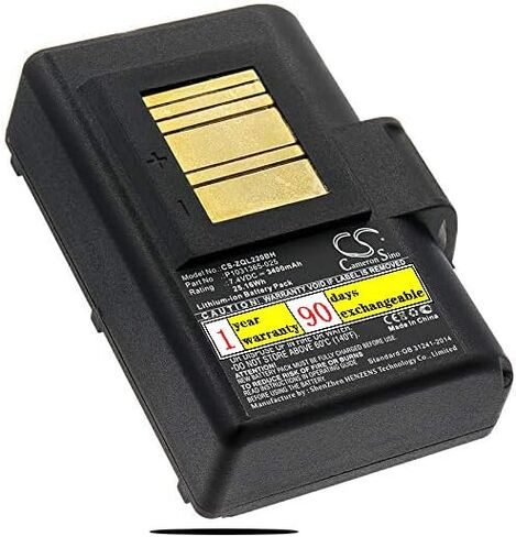 7.4V High-Performance Replacement Battery for Zebra QLn320HC ZQ620 ZQ620HC ZQ520 QLN220 ZQ521 ZQ510 ZR638 QLN320 ZQ610 QLn220HC with AT16004 P1051378 P1031365-069 P1031365-025/3400mAh in Saudi Arabia
