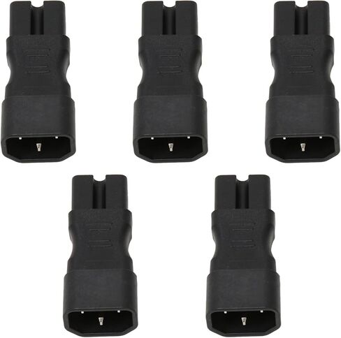 5Pcs Computer Power Extension Cord, 10A 250V 2.5A 250V 2500W IEC0 C14 to IEC0 C15 Converter Power Supply Plug Adapter for PDU Chassis Laptop UPS Socket in Kuwait
