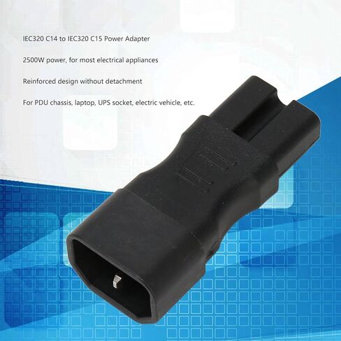 5Pcs Computer Power Extension Cord, 10A 250V 2.5A 250V 2500W IEC0 C14 to IEC0 C15 Converter Power Supply Plug Adapter for PDU Chassis Laptop UPS Socket in Kuwait