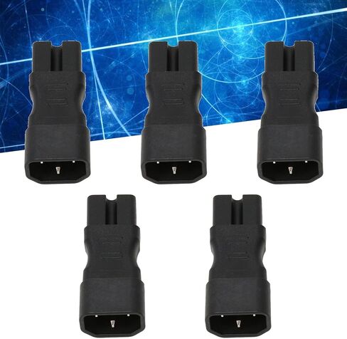 5Pcs Computer Power Extension Cord, 10A 250V 2.5A 250V 2500W IEC0 C14 to IEC0 C15 Converter Power Supply Plug Adapter for PDU Chassis Laptop UPS Socket in Kuwait