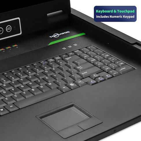 وحدة تحكم KVM مثبتة على حامل 1U، محول VGA KVM بـ 8 منافذ مع شاشة LCD مقاس 17 بوصة، لوحة مفاتيح بلوحة لمس، 8 × كابلات VGA متضمنة، التبديل عبر مصابيح LED باللوحة الأمامية، مفتاح التشغيل السريع للوحة المفاتيح أو العرض على الشاشة (OSD) in Kuwait