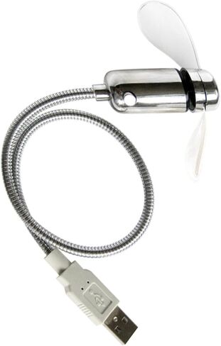 مروحة ساعة Gatuida USB مع شاشة LED للوقت، مروحة صغيرة محمولة قابلة لإعادة الشحن عبر USB لأجهزة الكمبيوتر المحمول والسفر، أداة تبريد صغيرة وامضة في الوقت الفعلي in Saudi Arabia