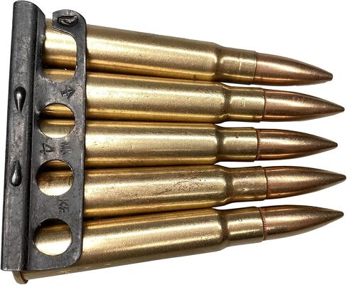 مشابك متجرد، 5 rd، Enfield 303 SMLE - إصدار الجيش الأسترالي الأصلي - 10 عبوات كاملة مع القطن الأصلي 50rd Bandolier - حالة مخزون قديم جديد in Kuwait