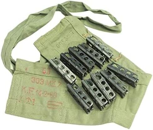 مشابك متجرد، 5 rd، Enfield 303 SMLE - إصدار الجيش الأسترالي الأصلي - 10 عبوات كاملة مع القطن الأصلي 50rd Bandolier - حالة مخزون قديم جديد in Kuwait