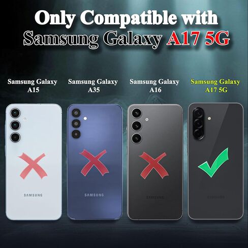 Phone Case for Samsung Galaxy A17 2025 case,Heavy Duty Hard Shockproof Armor Protector Case Cover with Belt Clip Holster for Samsung A17 2025 Phone Case (Grey+Blue) in Saudi Arabia