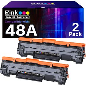 E-Z Ink 48A CF248A Compatible Toner Cartridges Replacement for HP 48A Toner Cartridge Black CF248A to use with Pro M15w M28w M29w M31w M28a M29a M30w M15a M16a M16w Printer (Black, 2 Pack) in Kuwait