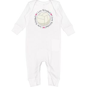 inktastic Volleyball Gifts for Girls Baby Romper Coveralls in Kuwait