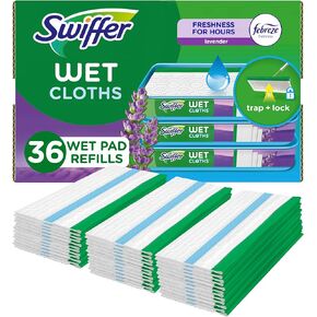 Swiffer Sweeper Wet Mopping Pad Refills for Floor Mop with Febreze Lavender Scent, 12 Count (Packaging May Vary) in Saudi Arabia