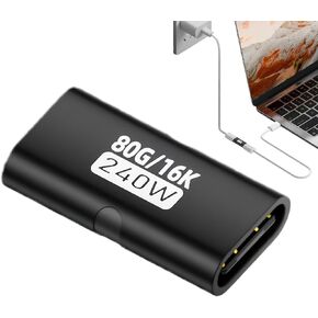 USB C أنثى إلى أنثى - محول 240 واط للربط | تمديد إشارة سلس مع حماية من الألومنيوم وتدفق طاقة ثنائي الاتجاه لسطح المكتب وأجهزة العرض ولوحات المفاتيح والشاشات الخارجية in Kuwait