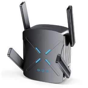 2025 WiFi Extender Signal Booster, New Gen Wi-Fi 6 Repeater, Long Range up to 12,000 sq.ft for Home, Dual-Band Internet Extender WiFi Booster w/Gigabit Ethernet Port, Easy Setup, EasyMesh Compatible in Kuwait
