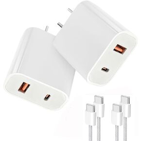 شاحن USB C بقوة 30 وات لهاتف iPhone 17 للشحن السريع، كتلة شاحن حائط مع سلك كابل من النوع C بطول 5 أقدام، شاحن هاتف متوافق مع iPhone 17 16 15 Pro Max/16 15 Pro/16 15، iPad Pro/Air، MacBook in Kuwait