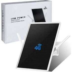 جهاز توجيه مودم LCLCTEK® يعمل بالطاقة الشمسية 4G LTE يصل إلى 150 قدمًا، راوتر لاسلكي خارجي، نقطة اتصال متنقلة 2.4 جيجا هرتز، واي فاي 150 ميجابت في الثانية، هوائيان خارجيان، مودم لأي مشغل، خطة تجريبية أو إدخال بطاقة Sim (15 بوصة) in Kuwait