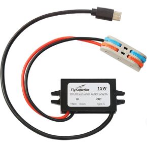12V/24V to 5V USB-C Converter - A 15W Waterproof Voltage Reduction Power Adapter Suitable for Raspberry Pi 5, Cars, forklifts and Mobile Devices in Saudi Arabia