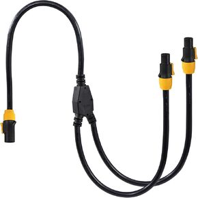 1 to 2 Outlet Ture1 powerCON Cable - 3FT 14AWG PowerCon True1 Male to 2X Female Extension Y Splitter Cable, Heavy Duty Outdoor 20A Waterproof True Connector for Stage Light/Speaker(SAC3MX - SAC3FX) in Saudi Arabia