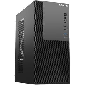 كمبيوتر سطح المكتب AQVIN MTX60 - انتل كور i7 بسرعة تصل إلى 4.6 جيجا هرتز، ذاكرة وصول عشوائي DDR4 سعة 32 جيجا بايت، محرك أقراص NVMe SSD بسعة 512 جيجا بايت، لوحة مفاتيح وماوس، واي فاي AX900، بلوتوث - ويندوز 11 برو in Kuwait