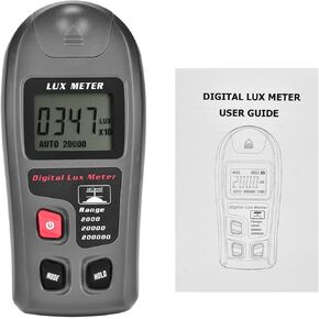 Luxmeter، مقياس ضوء شاشة LCD للاختبار البيئي مع وظيفة إيقاف التشغيل التلقائي، مناسب للمصنع والمستودع والمدرسة والمكتب والعائلة والمزيد in Kuwait