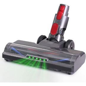 ملحق أرضية من الخشب الصلب من Laymi لمكانس كهربائية Dyson V7 V8 V10 V11 V15 مع مصابيح أمامية LED، قطع غيار رأس فرشاة دوارة ذات شعيرات توربو على شكل حرف V in Kuwait