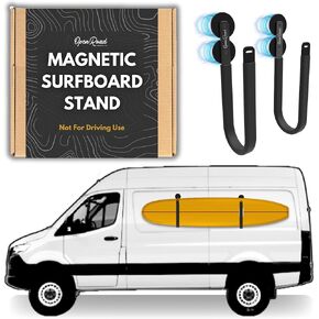Magnetic Surfboard Stand | DohoDock – Parking Lot & Beach Use – Not for Driving – Protective Board Rest for Longboards & SUPs – Portable Stand for Sprinter, Transit & Steel Vehicles – Padded, No Tools in Saudi Arabia