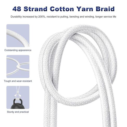 AirPods Pro 3/AirPods 4 Charger Cable,6FT Braided USB-C to USB-C Fast Charging Cord,60W Type-C USBC Cable for iPhone 17/17 Pro Max/17 Air, iPad Pro/Air, MacBook in Saudi Arabia