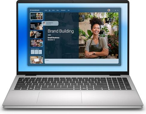 كمبيوتر محمول Dell DC / 16 بوصة 1920x1200 لمس / 10 نوى Intel 5 120U Intel Graphics / 32 جيجابايت DDR5 1 تيرابايت NVMe SSD/لوحة مفاتيح بإضاءة خلفية Wi-Fi 6E 1080p FHD كاميرا / Win11 Home/فضي بلاتيني in Kuwait
