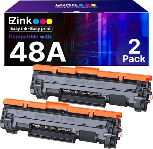 E-Z Ink 48A CF248A Compatible Toner Cartridges Replacement for HP 48A Toner Cartridge Black CF248A to use with Pro M15w M28w M29w M31w M28a M29a M30w M15a M16a M16w Printer (Black, 2 Pack) in Kuwait
