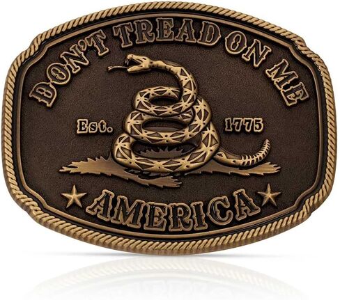 Montana Silversmiths 2nd Series Series Attitude Western Belt Boxle (American Gadsden لا تخطو علي) in Saudi Arabia