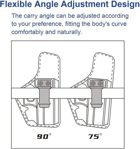 IWB Holster يناسب بشكل مخصص وحمل مخفي متوافق مع G43 / G43X، حافظة هجينة من البلاستيك البوليمر والجلد، متوافقة مع النقطة الحمراء in Kuwait