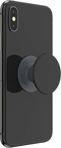 مقبض وحامل الهاتف الأساسي PopSockets PopGrip - قابل للتوسيع، جزء علوي ثابت، تثبيت آمن للرسائل النصية والصور - يعمل مع معظم الحالات السلسة - لاصق جل - أسود - ملحق عالمي للهواتف الذكية in Saudi Arabia