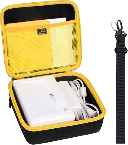 Aproca Storage Case Compatible with Kodak Dock Plus 4PASS / Premium 4x6 Portable Instant Photo Printer, Hard Bag for sheets and charger -Grey with Yellow Zipper in Saudi Arabia
