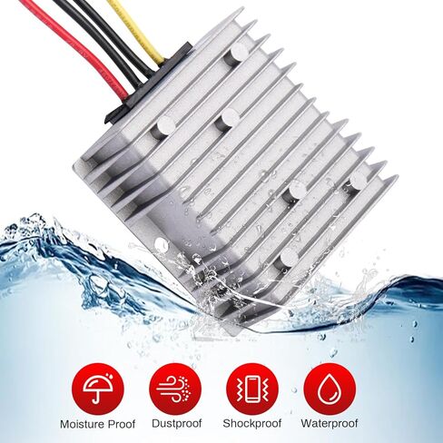 DC DC Stabilizer 8V-40V to 13.8V Boost Buck Converter 20A, Waterproof Automatic Converter Voltage Regulator Auto Step Up/Down 13.8V Volt Transformer Module in Saudi Arabia