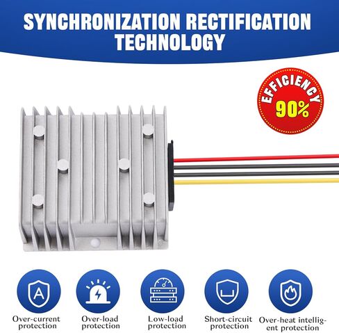 DC DC Stabilizer 8V-40V to 13.8V Boost Buck Converter 20A, Waterproof Automatic Converter Voltage Regulator Auto Step Up/Down 13.8V Volt Transformer Module in Saudi Arabia