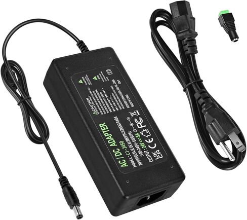 Power Supply 24V 5A,AC 100-240V to DC 24V 120W Converter Adapter Driver Transformer with 5.5mm x 2.5mm/2.1mm Jack, US Plug for Led Strips,LCD Monitors,CCTV Camera in Saudi Arabia