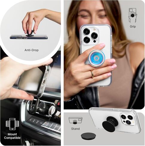 ​​​مقبض هاتف PopSockets مع مسند ممتد، وقبضة لاصقة - فوق القمر in Saudi Arabia