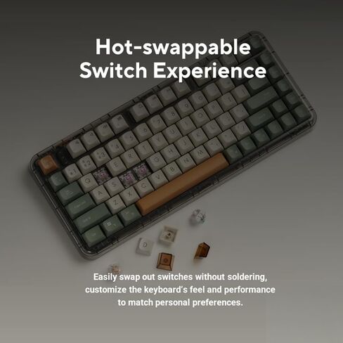 ASUS Jelly75 Wireless Keyboard KD201 – Tri-Mode (BT/2.4GHz/Wired), up to 5 Devices, Hot-Swappable, 1K Polling Rate, Smooth Quiet Typing, Windows/MacOS Toggle, for Productivity/Gaming – Volt Green in Saudi Arabia