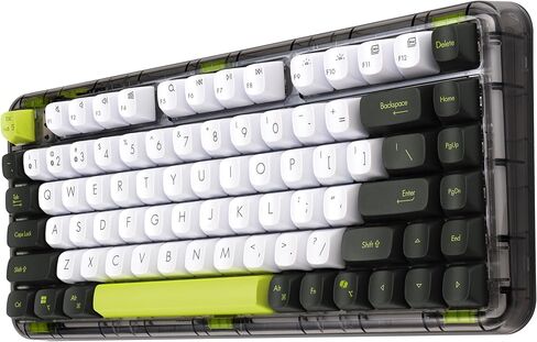 ASUS Jelly75 Wireless Keyboard KD201 – Tri-Mode (BT/2.4GHz/Wired), up to 5 Devices, Hot-Swappable, 1K Polling Rate, Smooth Quiet Typing, Windows/MacOS Toggle, for Productivity/Gaming – Volt Green in Saudi Arabia