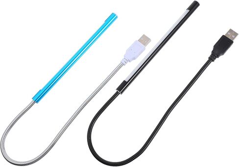 2 قطعة مصابيح قراءة LED قابلة للتعتيم USB مع أضواء ليلية مرنة تعمل باللمس معقوفة لمكتب السرير، تصميم مدمج محمول لقراءة مهام الكمبيوتر والتخييم in Saudi Arabia